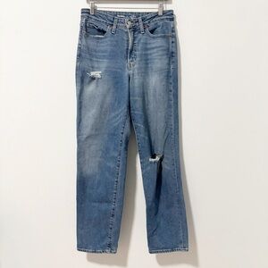 Old‎ Navy Womens Blue Jeans Size 8 O.G. Loose High-Rise Secret-Smooth Pockets